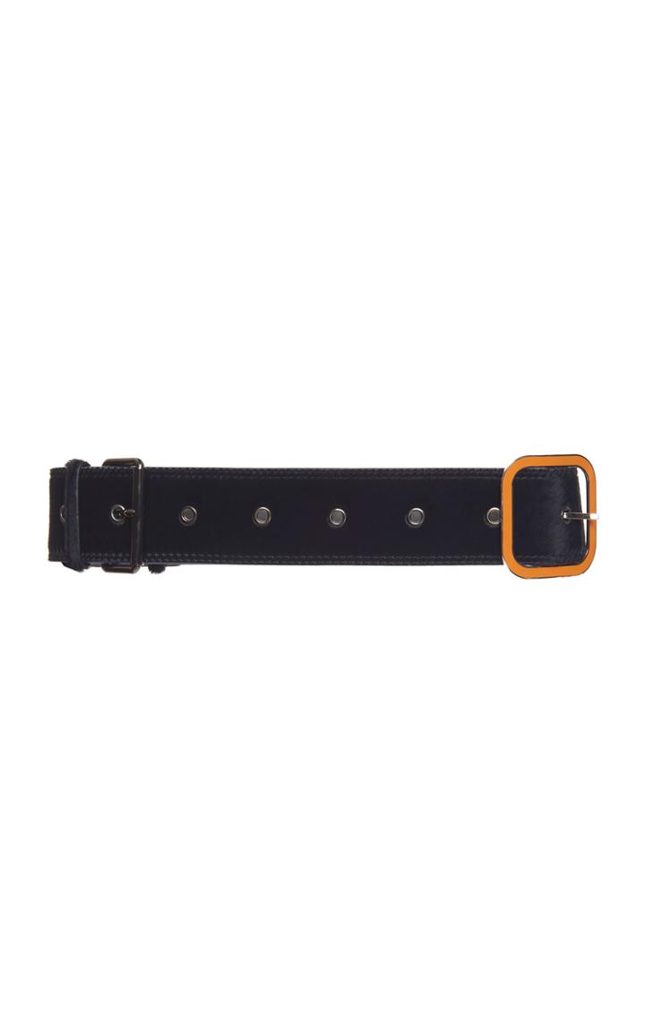 Marni Dual Buckle Wide Calf-hair Belt