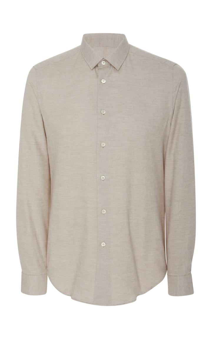Fioroni Slim-fit Cotton And Cashmere-blend Shirt