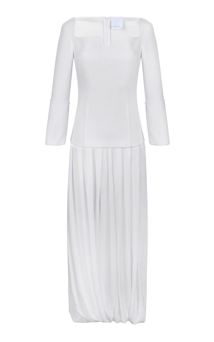 Moda Operandi Bevza Pleated Cotton-blend Dress