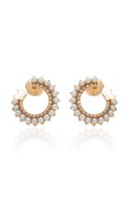 Nouvel Heritage 18k Rose Gold Diamond And Pearl Earrings