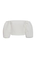 Cushnie Strapless Cropped Cady Top