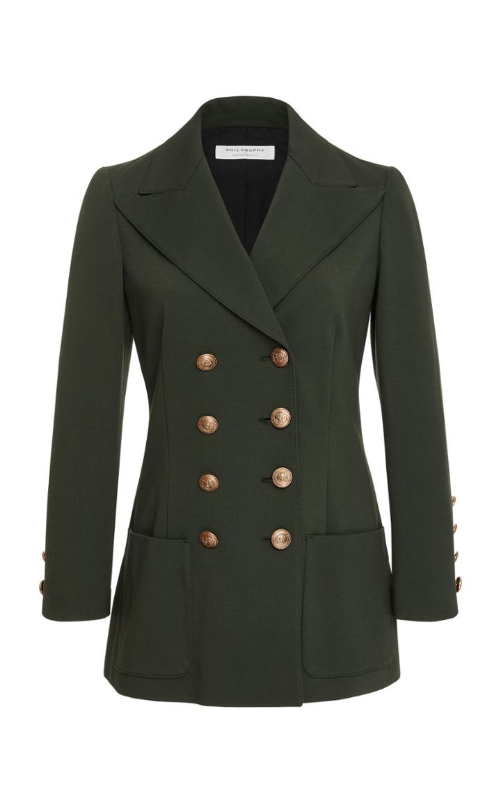 Philosophy Di Lorenzo Serafini Double-breasted Wool-blend Blazer