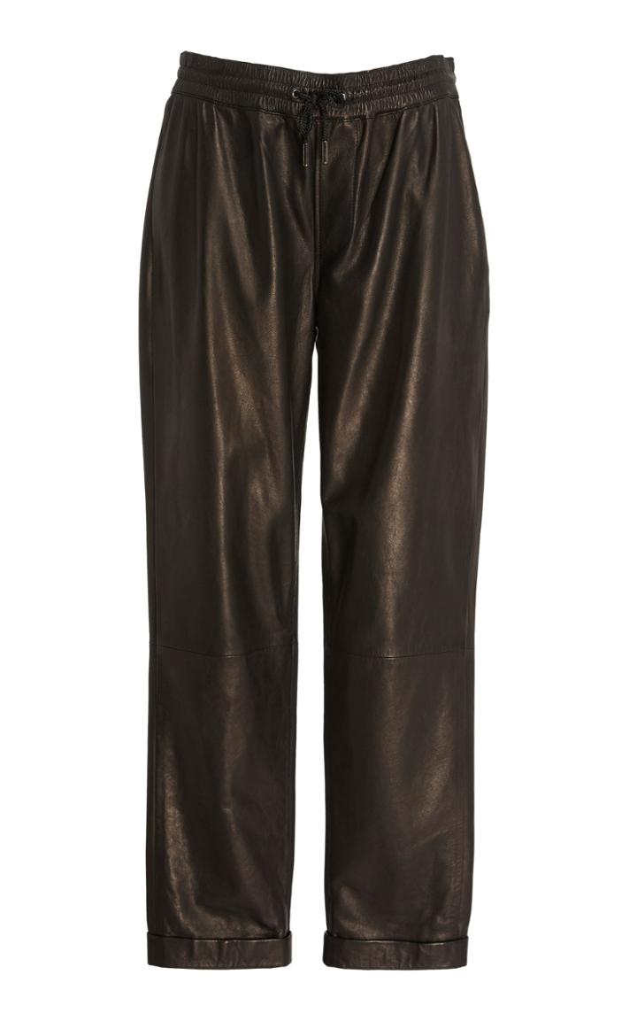 Frame Denim Leather Straight-leg Pants