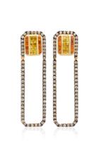 Kavant & Sharart Convertible 18k Gold Sapphire And Emerald Earrings