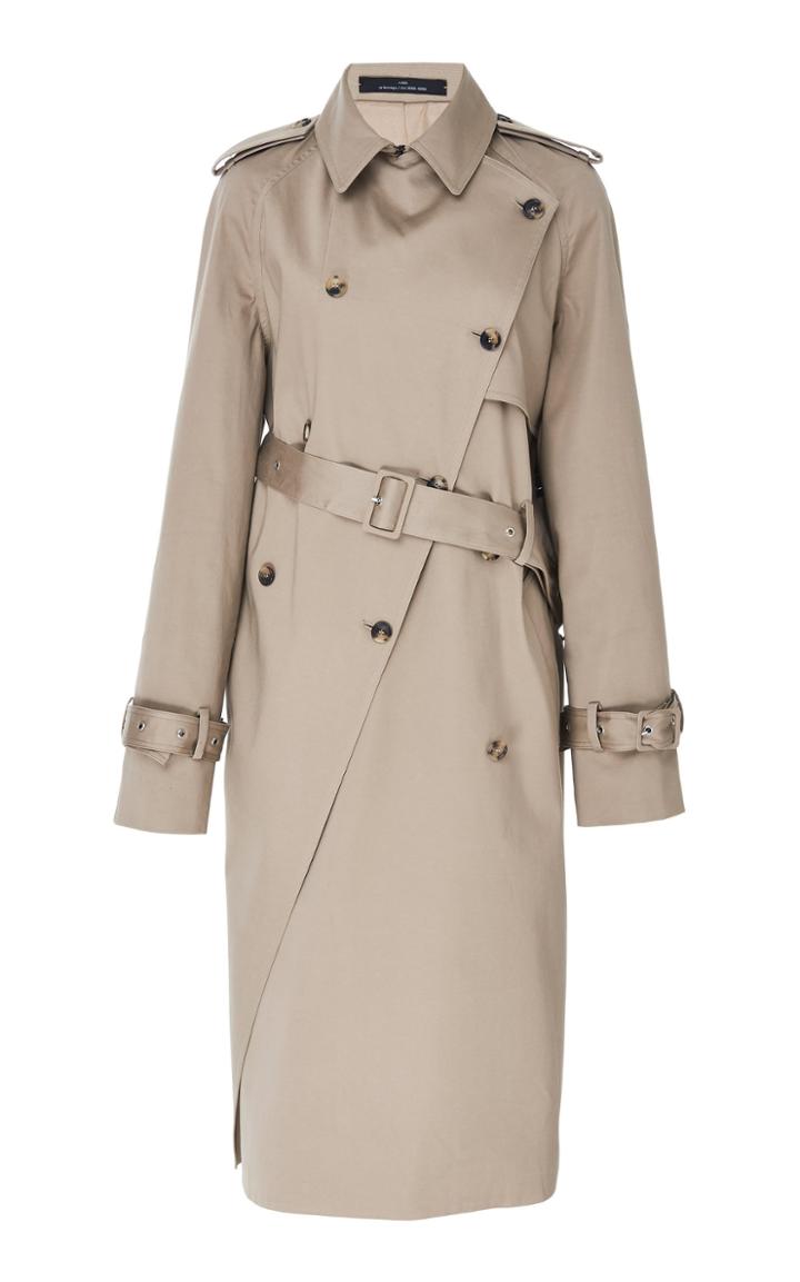Rokh Twisted Cotton-blend Trench Coat