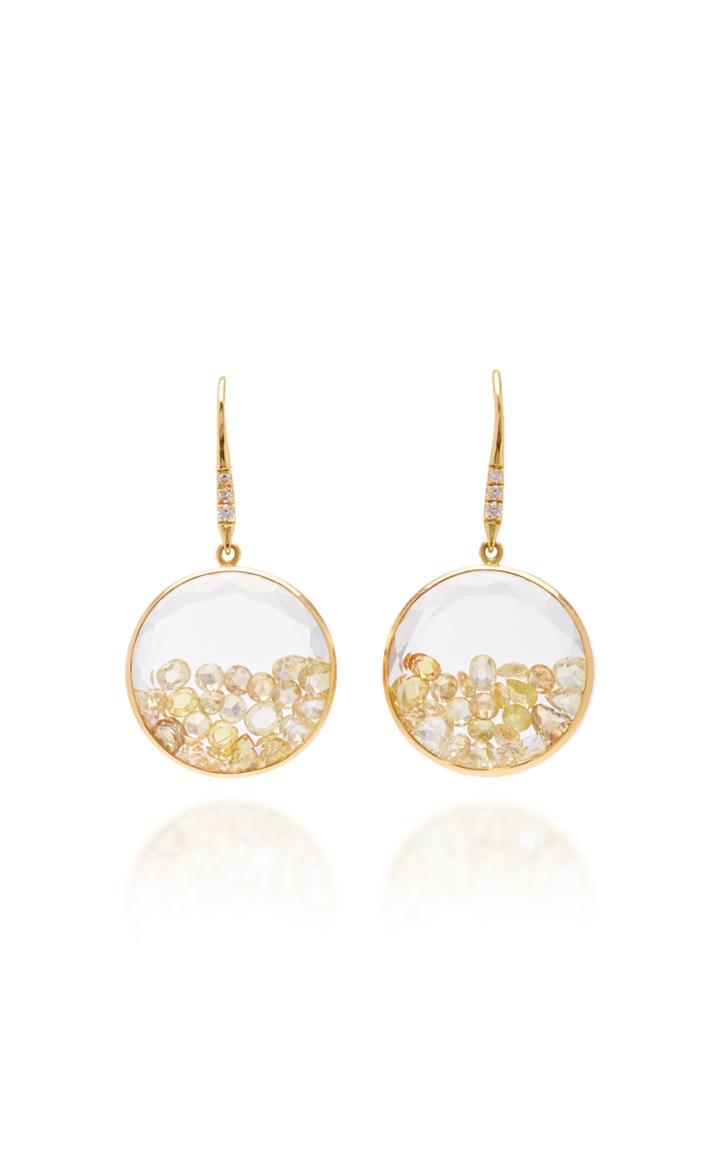 Moda Operandi Moritz Glik 18k Yellow Gold Yellow Rose Cut Diamond Shaker Earrings