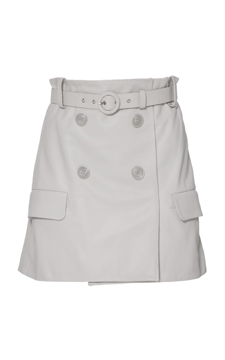 Jonathan Simkhai Double Breasted Leather Skirt