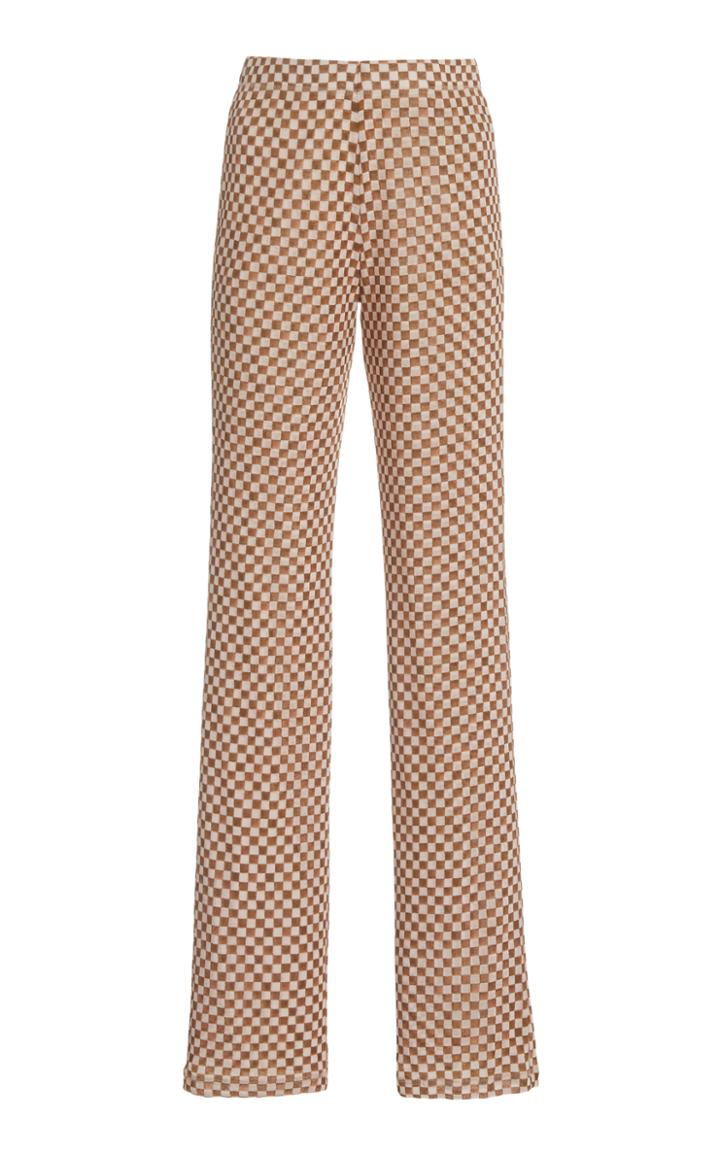 Nanushka Yogi Checked Jersey Pants