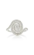 Lynn Ban Jewelry Spiral Pav Diamond Ring