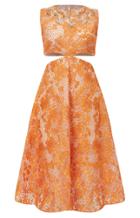 Razan Alazzouni Embroidered Lace Knee-length Dress
