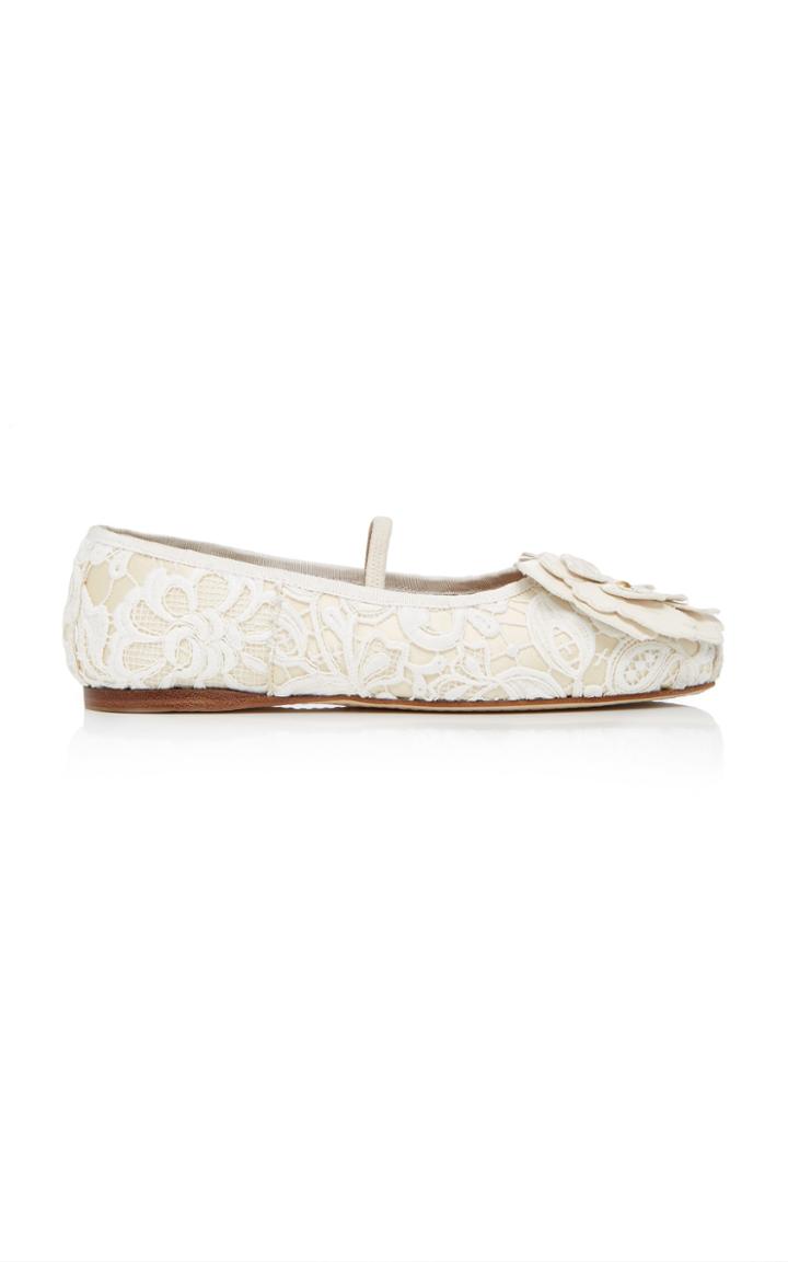 Fausto Puglisi Floral Ballet Flat
