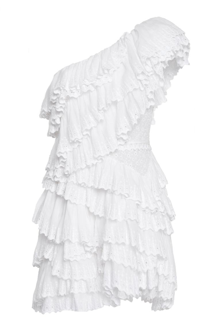Isabel Marant Zeller Ruffled One Shoulder Dress