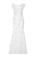 Carolina Herrera Bridal Gretchen Floral-appliqued Silk Faille Gown