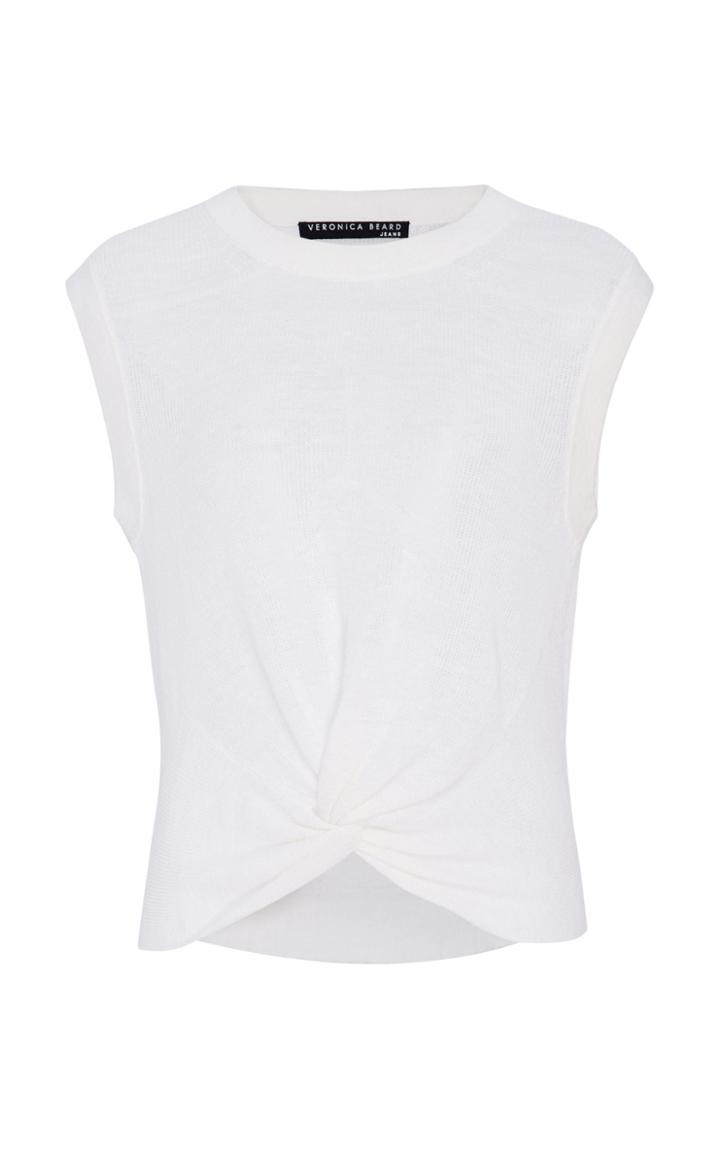Veronica Beard Kellen Linen Sweater Top