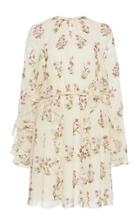 Giambattista Valli Ruffled Floral-print Silk Mini Dress