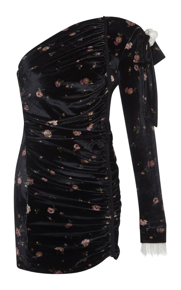 Philosophy Di Lorenzo Serafini Printed Velvet Mini Dress