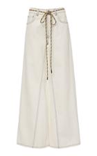 Ganni Top-stitched High-rise Wide-leg Jeans