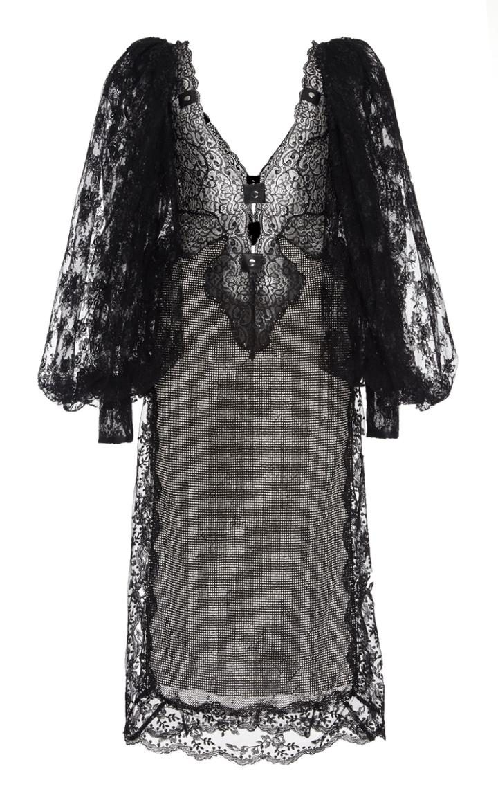 Christopher Kane Crystal Mesh Midi Dress
