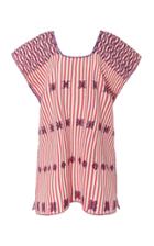 Pippa Holt Pink And White Striped Mini Caftan
