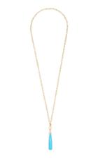 Sheryl Lowe 14k Gold, Diamond And Turquoise Necklace