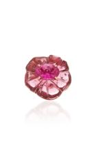 Irene Neuwirth One-of-a-kind 18k Rose Gold Carved Pink Tourmaline Flower Ring