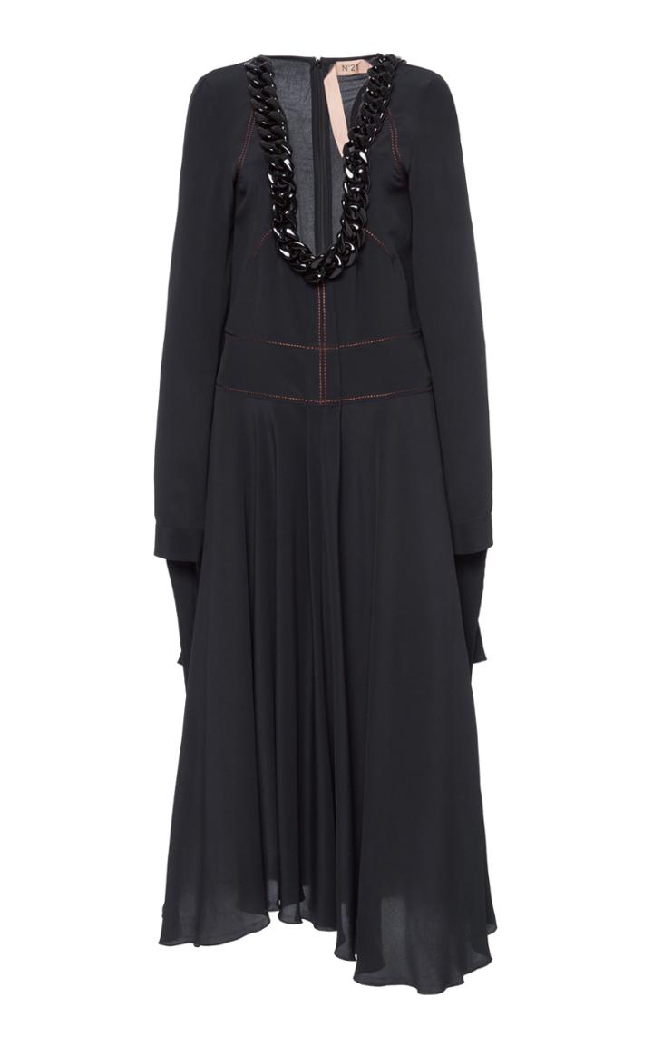 Moda Operandi N21 Chain Link Embellished Chiffon Dress