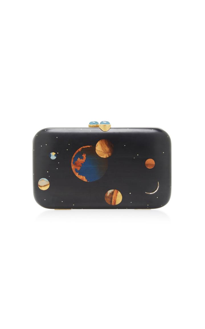 Silvia Furmanovich Galaxy Embellished Wood Clutch