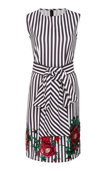 Alcoolique Bow Benedict Striped Dress