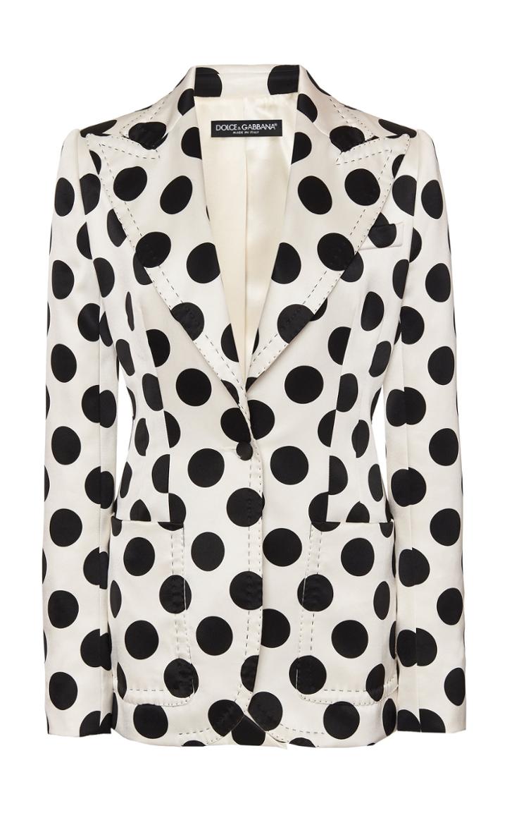 Dolce & Gabbana Duchesse Satin Dot Blazer