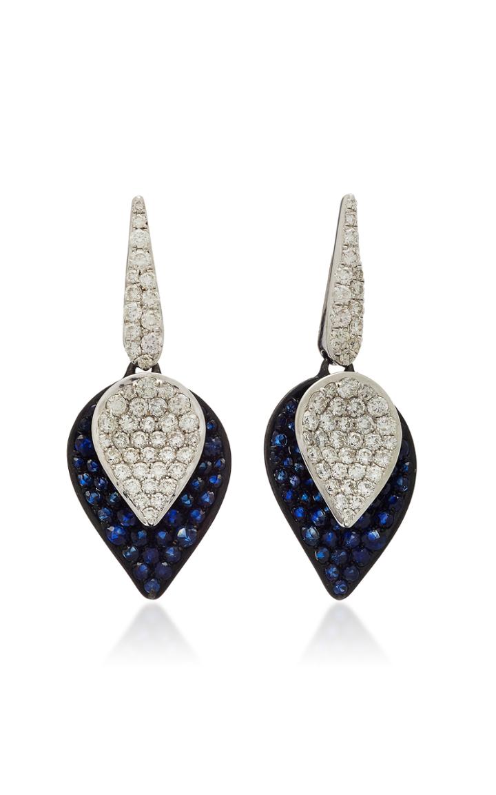 Sutra Kashmir Sapphire Petal Earrings