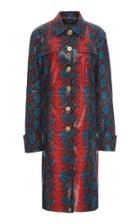 Versace Python-printed Leather Coat