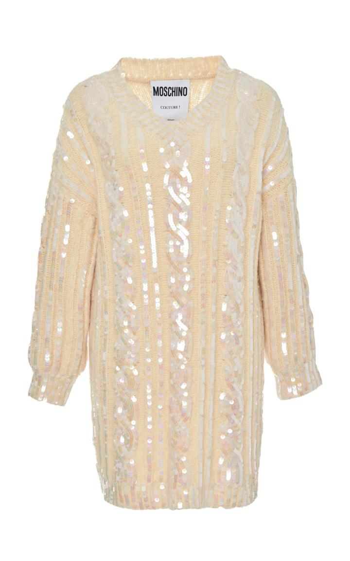 Moschino Embellished Sweater Dress