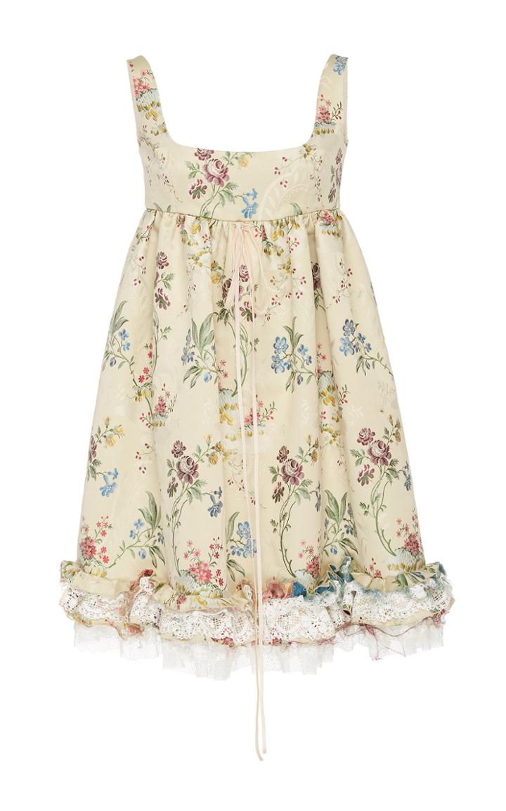 Brock Collection Lace-trimmed Cotton And Silk-blend Jacquard Mini Dress