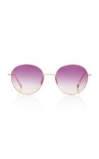Garrett Leight Valencia 54 Gold-tone Round-frame Sunglasses