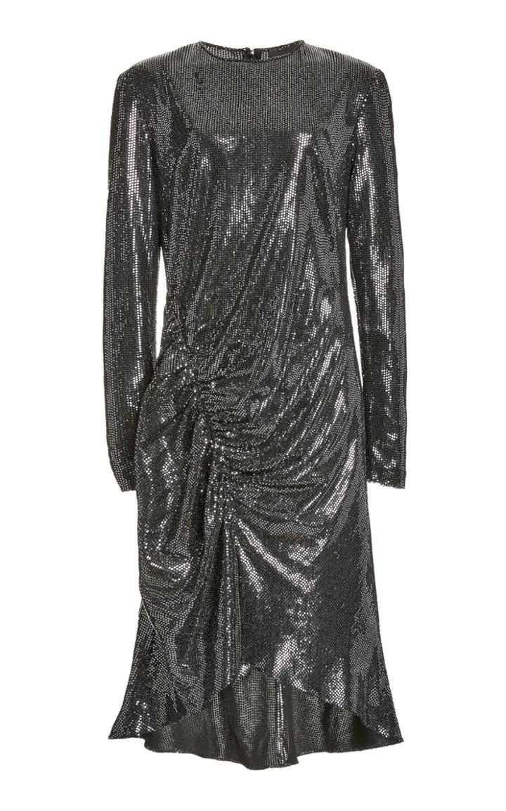 Moda Operandi Christian Siriano Sequin Shimmer Ruched Dress