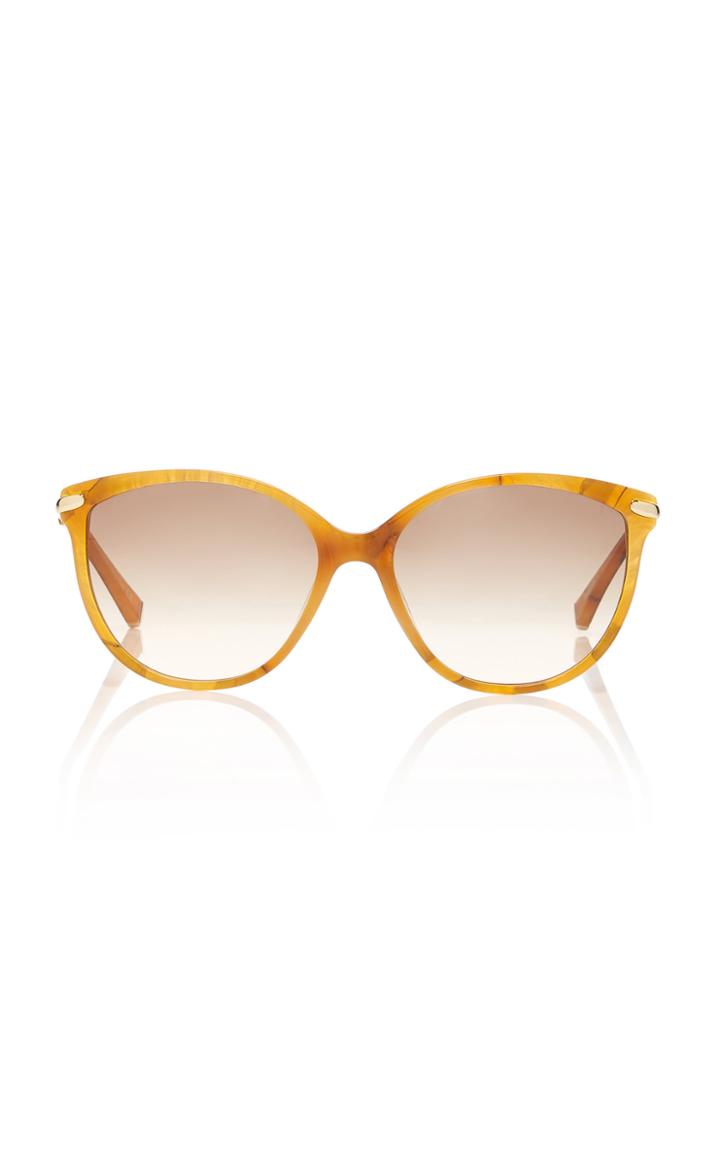 Kate Young Barbara Cat-eye Marbled Acetate Sunglasses