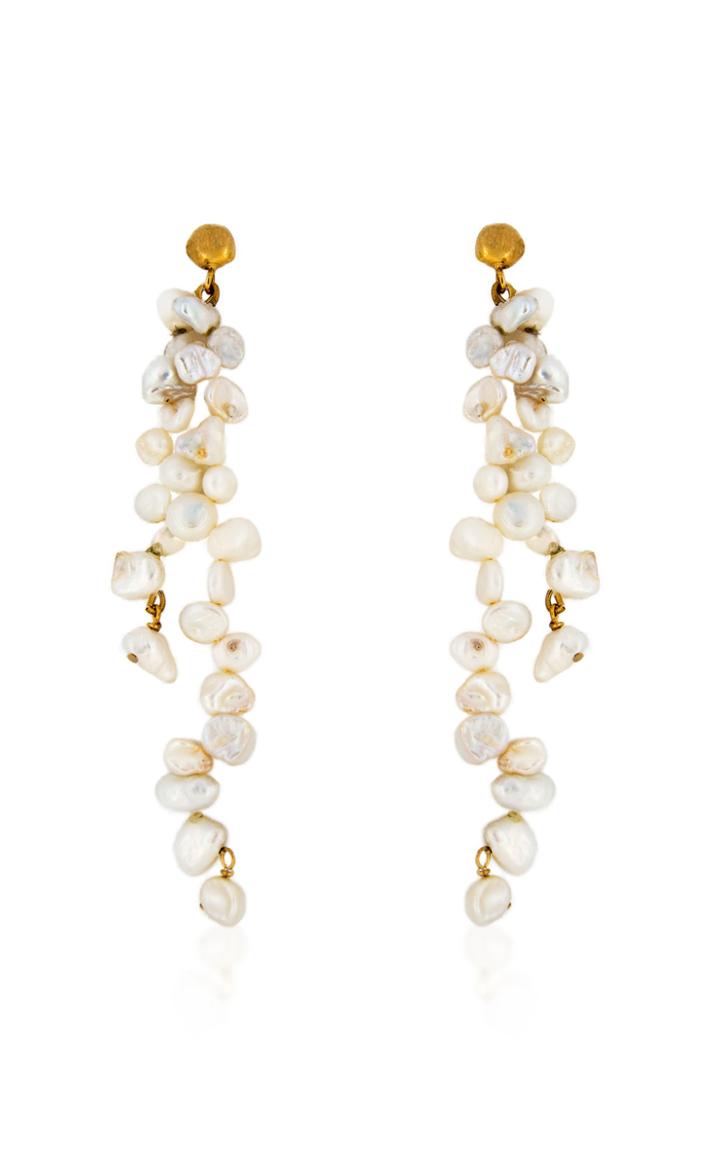 Holly Ryan Meteor Pearl Double Drop Earrings