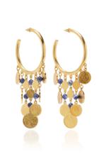 Ben-amun 24k Gold-plated Glass Hoop Earrings