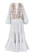 Moda Operandi Silvia Tcherassi Algoma Embroidered Cotton Maxi Dress