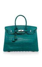 Heritage Auctions Special Collection Hermes 35cm Malachite Matte Nilo Crocodile Birkin