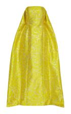 Elizabeth Kennedy Jacquard Gown With Back Cape