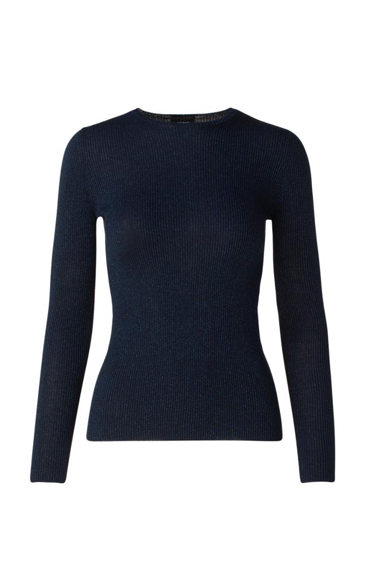 Moda Operandi Akris Silk-blend Lurex Ribbed-knit Top