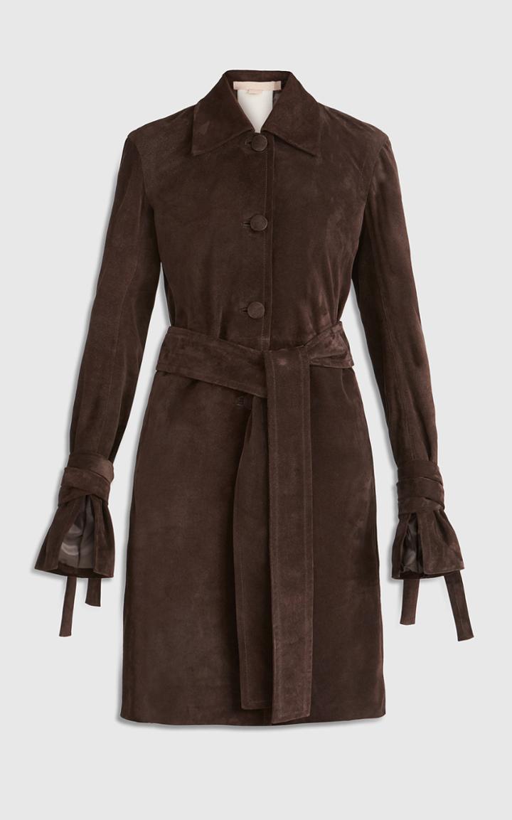 Moda Operandi Brock Collection Selvaggia Belted Suede Coat