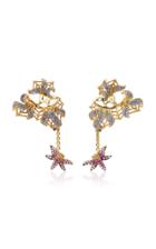 Wendy Yue 18k Gold Sapphire And Diamond Earrings