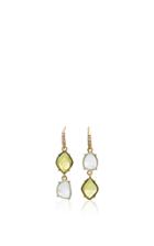 Lauren K 18k Yellow Gold Peridot And Aquamarine Earrings