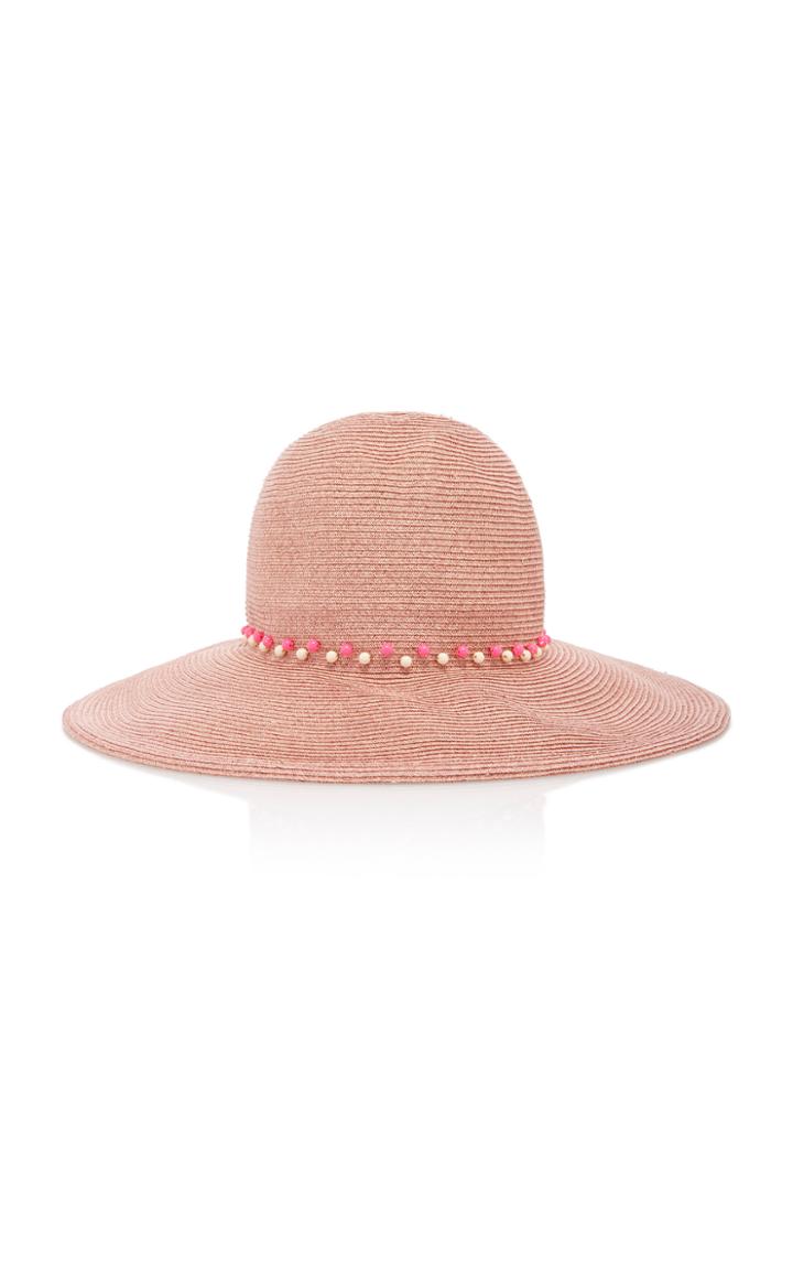 Albertus Swanepoel Ubatuba Bead-embellished Straw Fedora