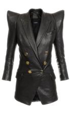 Moda Operandi Balmain Longline Leather Jacket