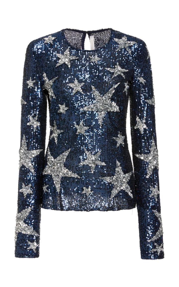 Moda Operandi Naeem Khan Star Embroidered Top