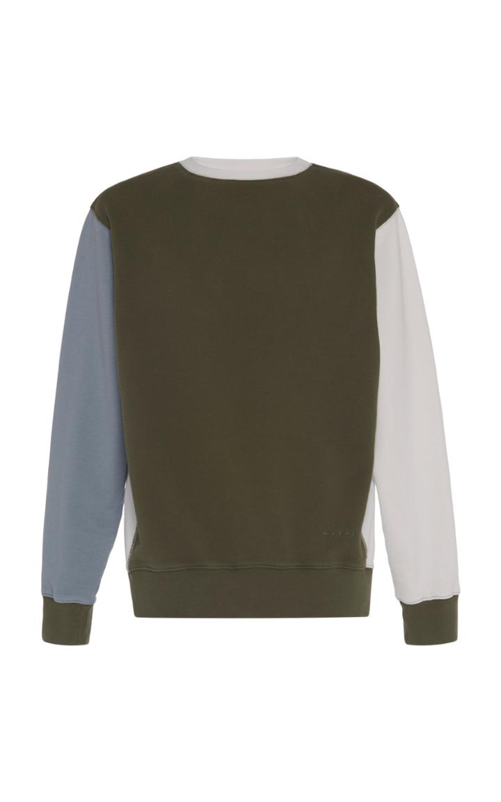 Marni Color-block Cotton-terry Sweatshirt