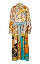 Rianna + Nina M'o Exclusive Bow-detailed Silk-satin Dress